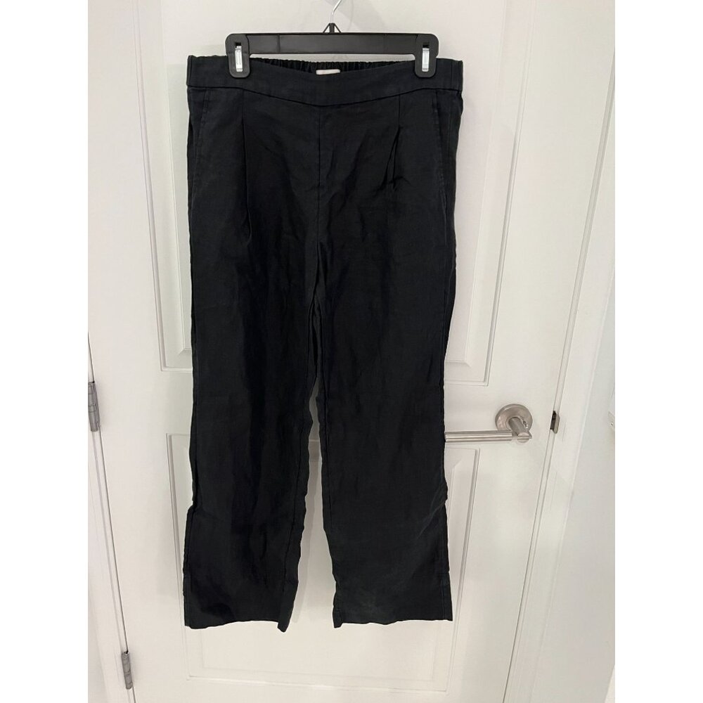 NWOT AYR Wide Leg Black Line Pull On Pants Size MEDIUM